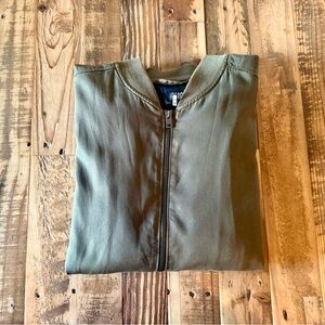 PAIGE Olive Bomber Jacket size medium zip up